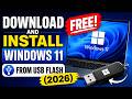 How to Download and Install Windows 11 ISO latest version 2026 from USB Flash Drive - Step by Step