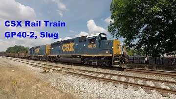 CSX Rail Train Almost Empty with Slug Mother / Slug Set- 6915, 2342