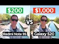 $200 Redmi Note 9S vs $1000 Galaxy S20! (Camera Test Comparison)