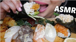 SUSHI ASMR *Temaki Cone Dynamite, Scallop, Spicy Salmon and Aburi Nigiri with Gomae Eating Sounds screenshot 5