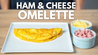 How To Make The PERFECT OMELETTE With Cheese And Ham (SUPER QUICK & EASY Breakfast Recipe)