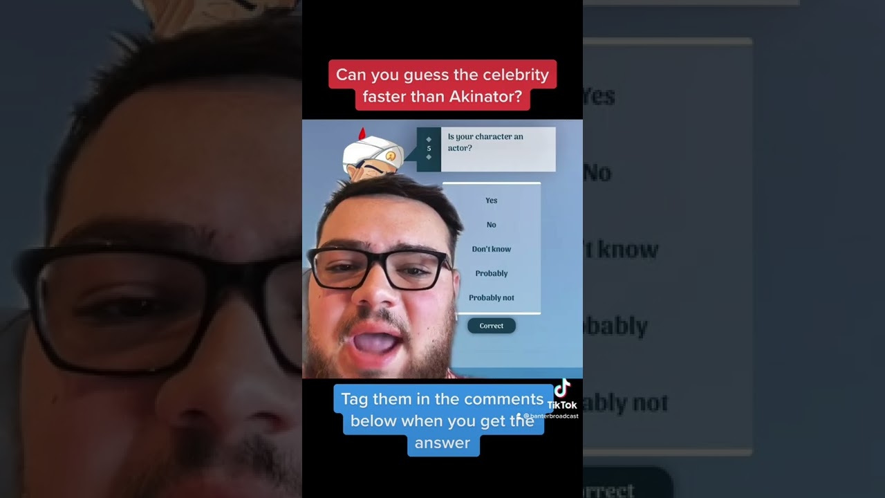 Guess the celebrity faster than Akinator challenge