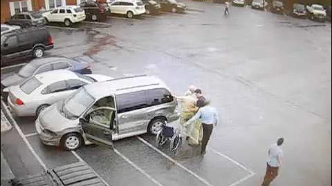 Old Man In A Hurry For Church Crashes Van #2