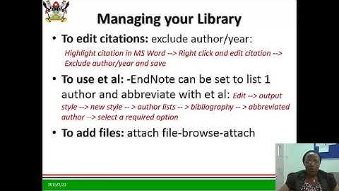 Managing References using EndNote - part2