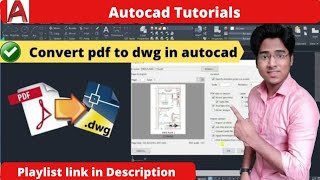 Convert pdf to dwg in autocad 2021 | Insert pdf in autocad