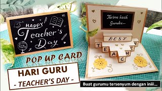 DIY Kartu Ucapan Hari Guru / Teacher's Day Greeting Card / Pop Up Card / Kartu Ucapan Pop Up