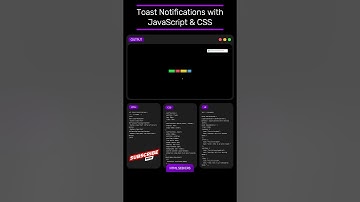 🔔 Toast Notifications with JavaScript & CSS – Quick & Clean! #html5css3 #webdesign