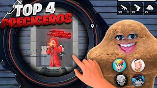 Top 4 Sensibilidades De Los Mejores PRECICEROS  de Free Fire (El ULTIMO ES EL MAS VETERANO☠)