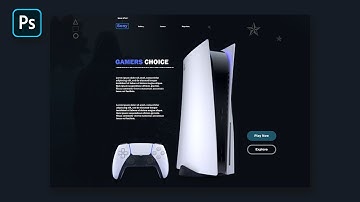 PS5 UI Design In Photoshop ( UI/UX )