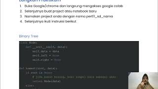 Video Pengganti Materi Pertemuan 11 - Binary Tree