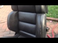 Black leather recaro classic seats