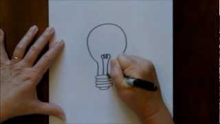 draw cartoon beginners easy drawing lightbulb tutorial