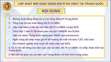 CẬP NHẬT MỚI HOẠT ĐỘNG ĐỔI PI RA CBDC TẠI TRUNG QUỐC