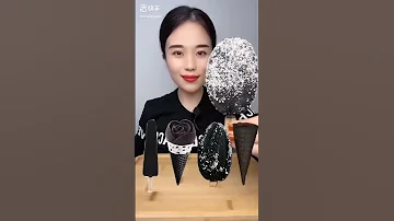 EATING DARK CHOCOLATE ICECREAM POPS Kawaiieatingasmr Asmr 