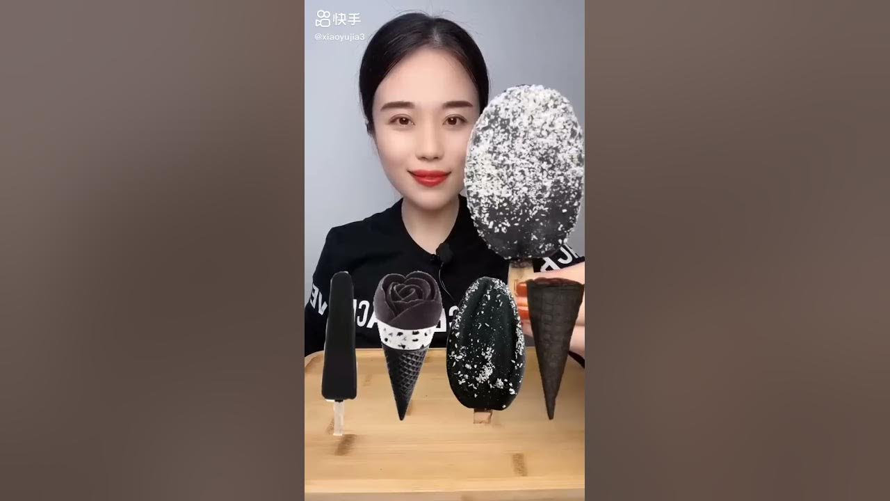 EATING DARK CHOCOLATE ICECREAM POPS | #kawaiieatingasmr #asmr