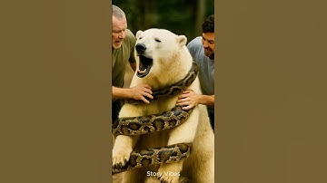 Python Attacks Polar Bear 🐍🐻‍❄️ #short #polar #python #wildlife