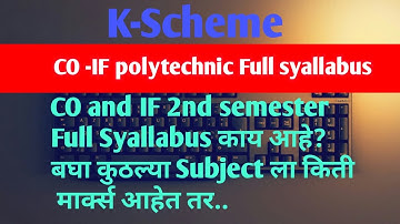 2nd sem Polytechnic K-Scheme Computer and IT full syllabus #MSBTE #POLYTECHNIC
