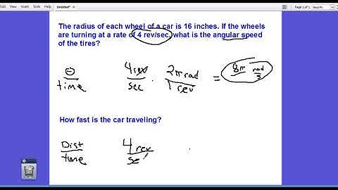 Angular/Linear Speed
