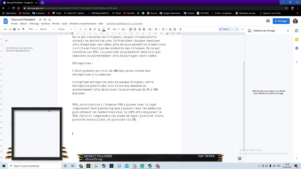 [FR] live  pour faire mon cv pour devenir président Sur Nomao