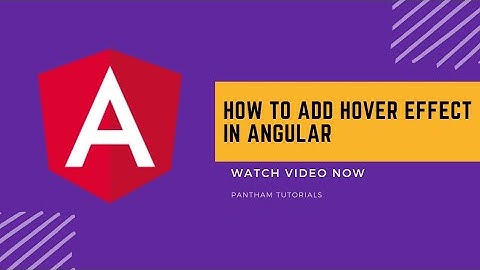Add hover effect in angular