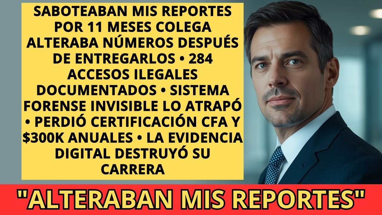 ALTERABAN MIS REPORTES PARA HACERME VER INCOMPETENTE... ACTIVÉ EL REGISTRO DE CAMBIOS