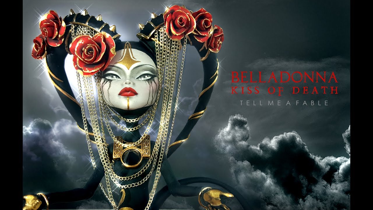 Figurine Doll Repaint BELLADONNA KISS OF DEATH Monster High (Cleo De Nile) Gothic Demon Custom OOAK