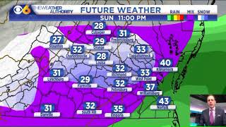 ❄️Updated snowfall forecast for Sunday winter storm