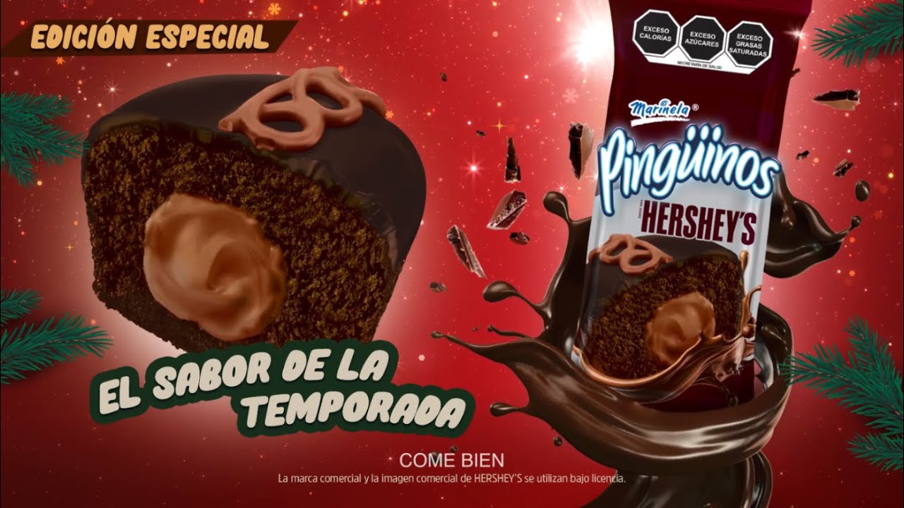 Marinela Mexico — Marinela Pinguinos Hershey's - El Sabor de la Temporada (YouTube video ad)