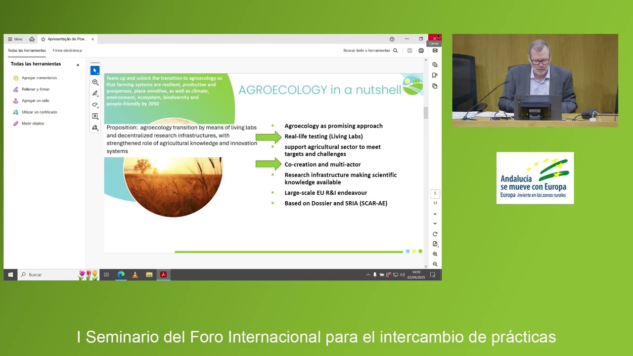 Presentación Partenariado Agroecología: acelerar transición sistemas agrícolas (laboratorios vivos)
