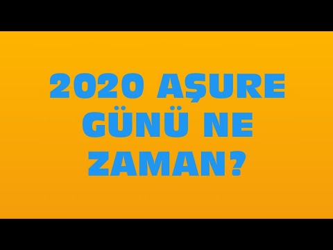 2020 Aşure Günü Ne Zaman?