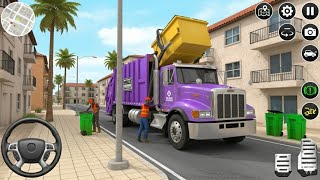 Garbage Trash Truck Realistic Simulator 3D - City Road Garbage Dumper Truck Games - Android GamePlay screenshot 2