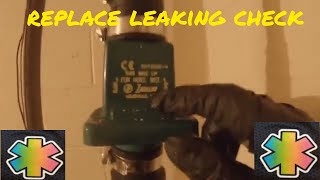 Replace leaking sump pump check valve Sump Pump Changing A Check Valve