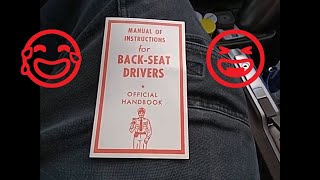 Official Manual for Backseat Drivers (Vintage Gag Pamphlet)