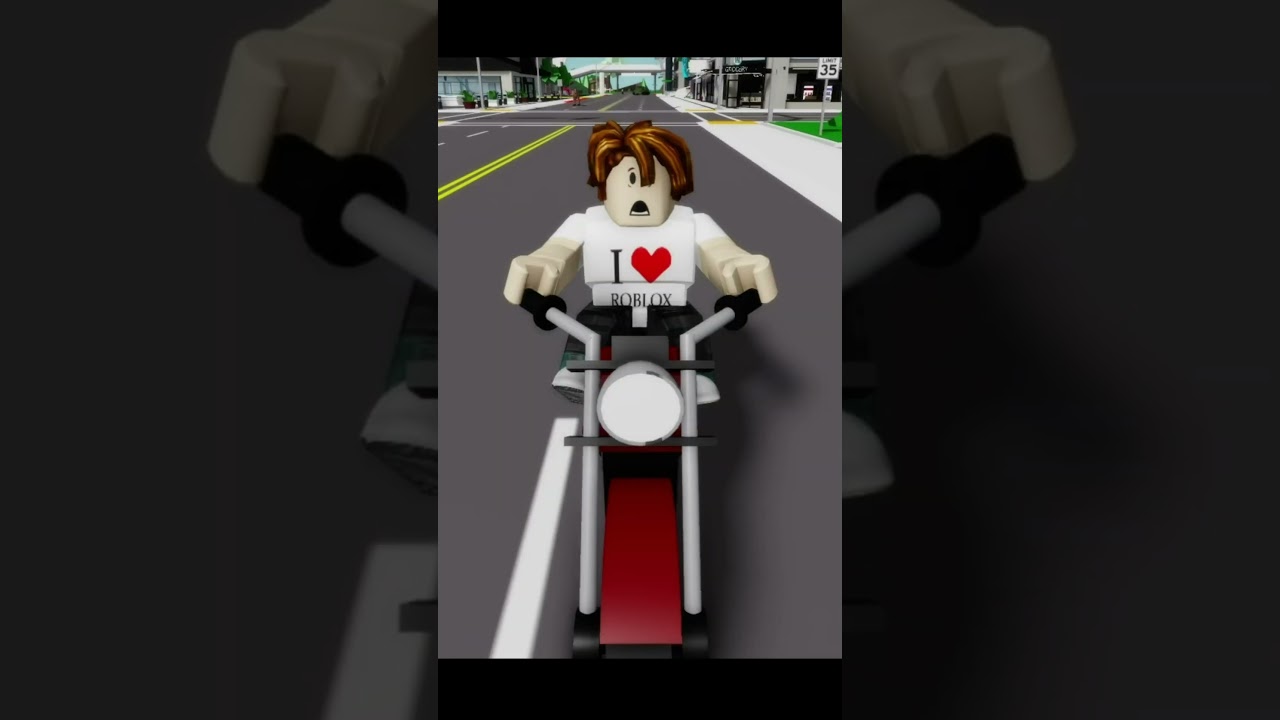 Bacon Hair gets into a motorcycle accident in Roblox Brookhaven