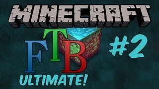 Minecraft Feed The Beast Ultimate [Ep2]- PULVERIZER AND A ENGINE!!