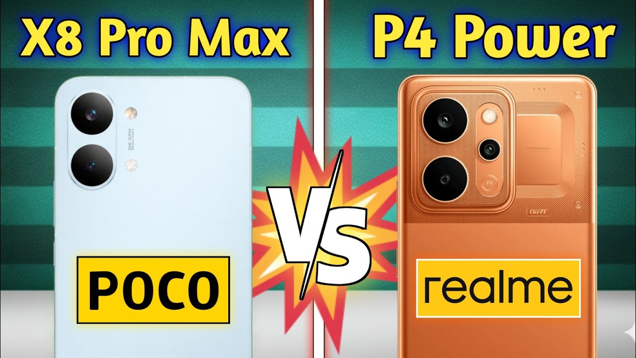 Poco X8 Pro Max vs Realme P4 Power ⚡ Full Specs Comparison 2026 | Camera, Gaming & Battery Test