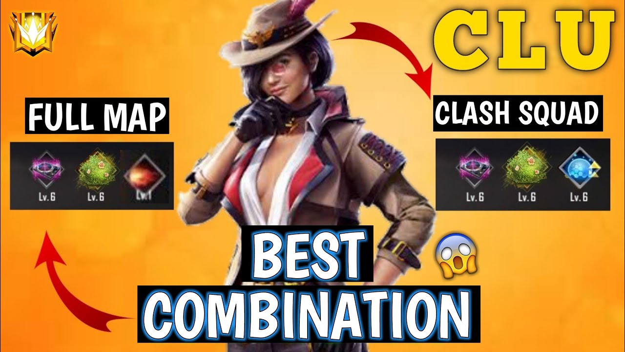 Clu Best character Combination No Health Issue || Best Clu Character Combination || Clu Combo For CS
