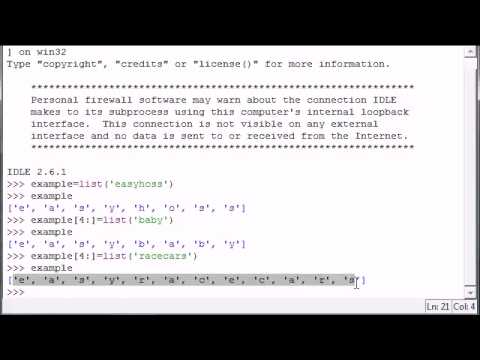 13) Python Programming - Slicing Lists.