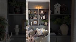 Winter Built In Styling #builtins #wintervibes #shelfdecor