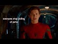 peter parker getting in trouble for 3 minutes straight