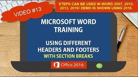 MICROSOFT WORD HEADERS AND FOOTERS | FEATURING WORD 2016 | WORD TIPS TRICKS SHORTCUTS #13