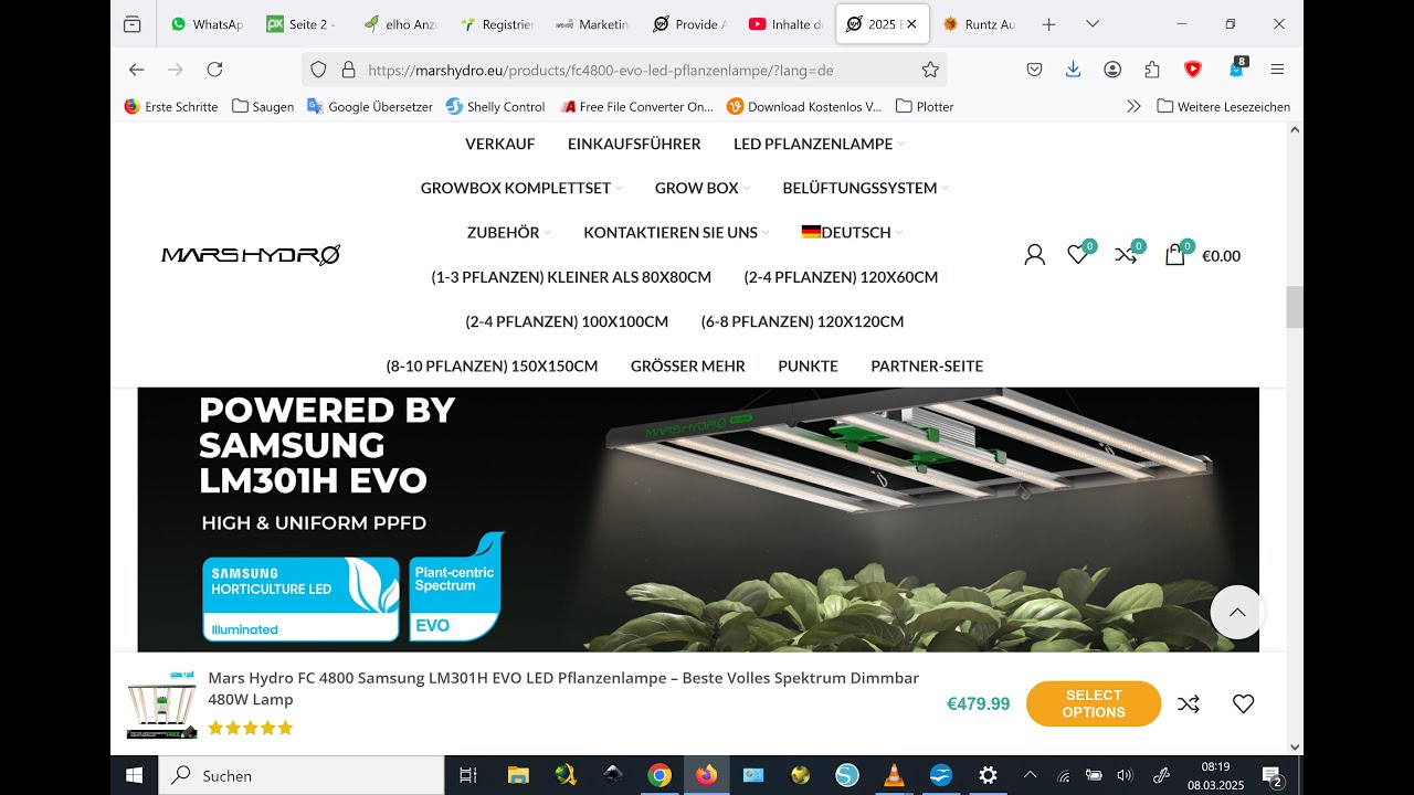 Mars Hydro FC 4800 EVO Pflanzen Led