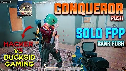 Solo Fpp Rank Push | Hackers Vs Ducksid Gaming | How to Survive Top 10 In Solo Fpp Hackers Lobby .