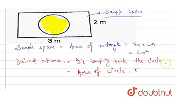 Suppose you drop a die at random on the rectangular region shown in figure.