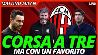 PANCHINA MILAN: CORSA A TRE CON FAVORITO TRA FONSECA, DE ZERBI E VAN BOMMEL | Mattino Milan