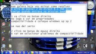 Como resolver erro do postal 2 directx 8.1 na biblioteca