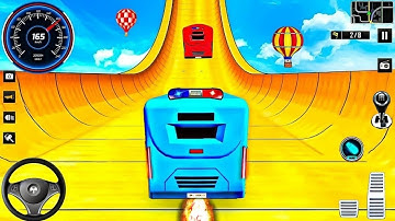 Impossible BUS Stunt Game - Bus Driving Simulator 3D - Android Gameplay, ramp car racing game