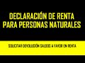 Declaración de renta para personas naturales - prevalidador renta dian