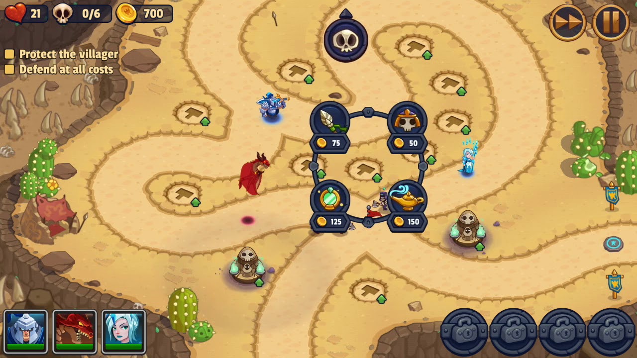 Realm Defense | World 3 | Level 47 | Campaign Mode | 3 Stars | No Spells | Sunstorm Sands