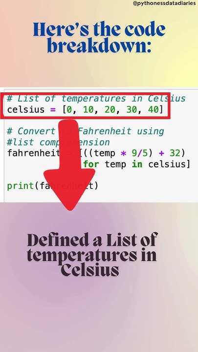 Python Exercise for Beginners: Convert Celsius to Fahrenheit | Python ...